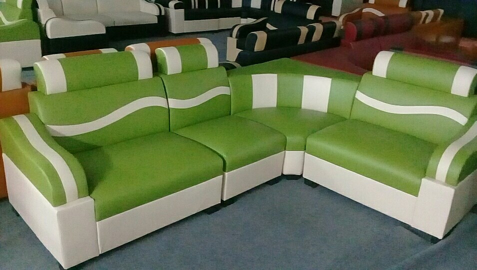 Hình ảnh cho mẫu ghế sofa góc màu xanh cốm đẹp hiện đại giá rẻ