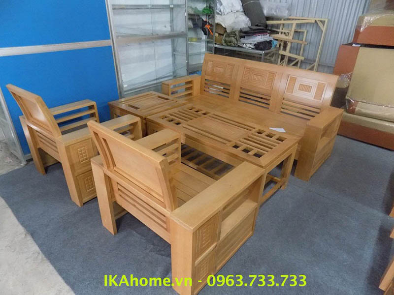 Hình ảnh địa chỉ mua bàn ghế gỗ phòng khách giá rẻ IKAhome