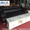 Hình ảnh cho mẫu ghế sofa văng da màu đen AmiA SFV062 vừa hiện đại vừa sang trọng