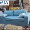 Hình ảnh cho mẫu sản phẩm sofa văng vải nỉ màu xanh da trời AmiA SFV055