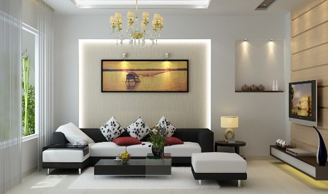 Hình ảnh cho mẫu sofa phòng khách nhỏ chung cư cho không gian sống hiện đại, sang trọng