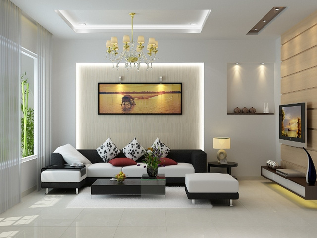 Hình ảnh cho mẫu sofa phòng khách nhỏ chung cư cho không gian sống hiện đại, sang trọng