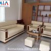 Hình ảnh cho mẫu sofa da phòng làm việc khung gỗ Sồi AmiA SFD085