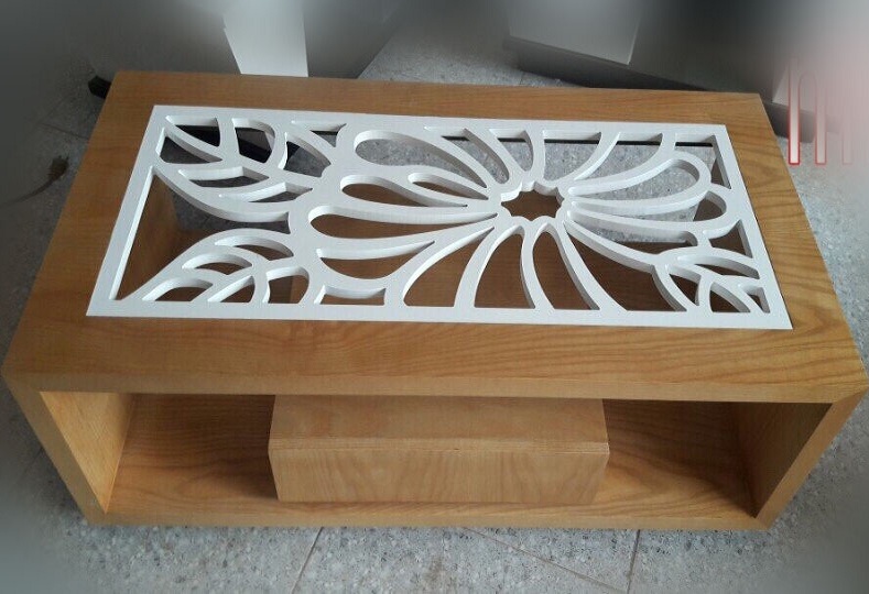 Hình ảnh cho mẫu bàn trà gỗ đẹp hiện đại với thiết kế mặt bàn độc đáo, mới lạ và đầy sáng tạo