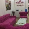 Hình ảnh cho mẫu sofa nguyên bộ màu hồng tím đẹp mê ly trong không gian căn phòng đẹp