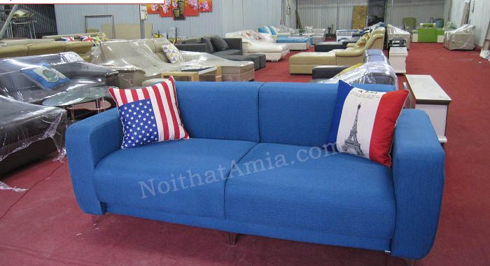 Hình ảnh cho mẫu ghế sofa văng đẹp màu xanh cô ban tinh tế và trẻ trung