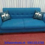 Hình ảnh cho mẫu ghế sofa văng nỉ màu xanh đẹp hiện đại giá rẻ