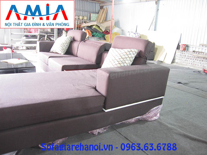 Hình ảnh mẫu ghế sofa nỉ chữ L AmiA SFN128 đẹp hiện đại cho căn phòng khách đẹp