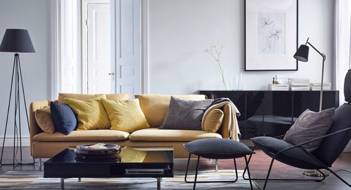 Hình ảnh ghế sofa văng bài trí trong không gian căn phòng khách nhà chung cư
