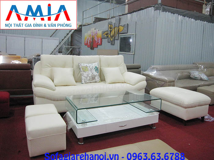 Hình ảnh ghế sofa nhỏ xinh màu trắng đẹp mê ly