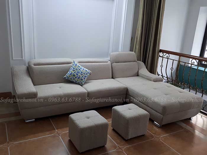 Hình ảnh ghế sofa đẹp 3 chỗ với thiết kế sofa dạng góc chữ L