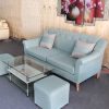 Hình ảnh Bộ ghế sofa nhỏ đẹp hiện đại với chân đế cao và chất liệu bọc vải nỉ