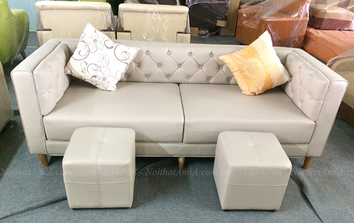 Hình ảnh Mẫu sofa nhỏ gọn thiết kế 2 chỗ hiện đại và sang trọng kết hợp rút khuy