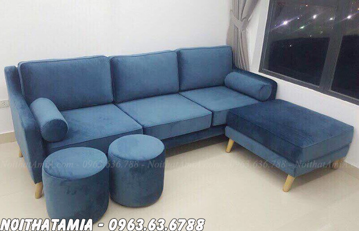 Hình ảnh sofa nỉ đẹp hiện đại thiết kế dạng văng
