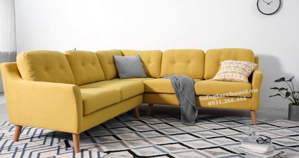 Hình ảnh Mẫu ghế sofa nỉ đẹp kiểu dáng hiện đại cho phòng khách gia đình