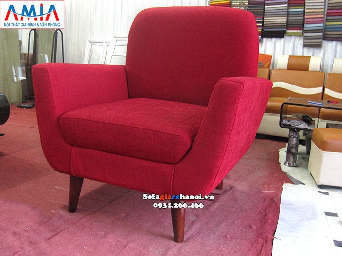 Hình ảnh Mẫu ghế sofa nhỏ giá rẻ đẹp hiện đại màu đỏ nổi bật