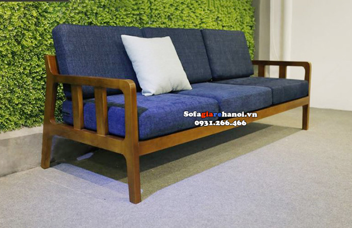 Hình ảnh Sofa văng gỗ đẹp hiện đại cho phòng khách nhỏ xinh nhà phố nhỏ, nhà chung cư nhỏ
