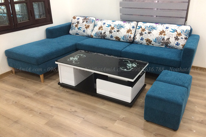 Hình ảnh Các mẫu sofa đẹp góc nỉ hình chữ L cho căn phòng khách gia đình