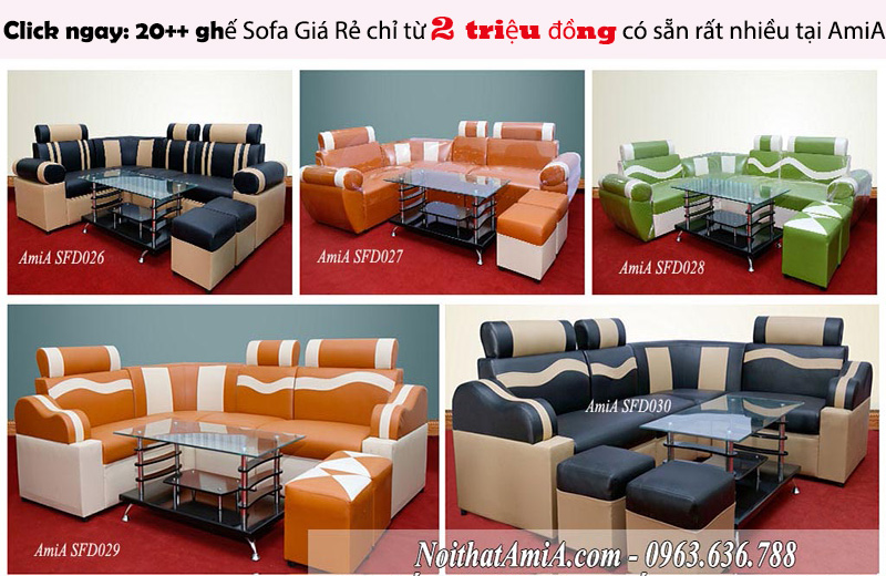 Hình ảnh Các mẫu ghế sofa giá rẻ đẹp hiện đại chỉ từ 2 triệu đồng có sẵn ngay tại AmiA