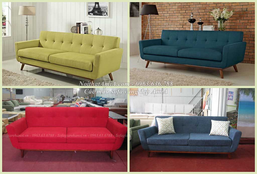 Hình ảnh mMẫu ghế sofa văng đẹp AmiA SF095 với nhiều màu sắc