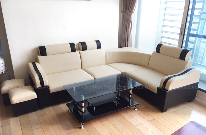 Hình ảnh Mẫu sofa đẹp chất liệu da hiện đại cho phòng khách gia đình