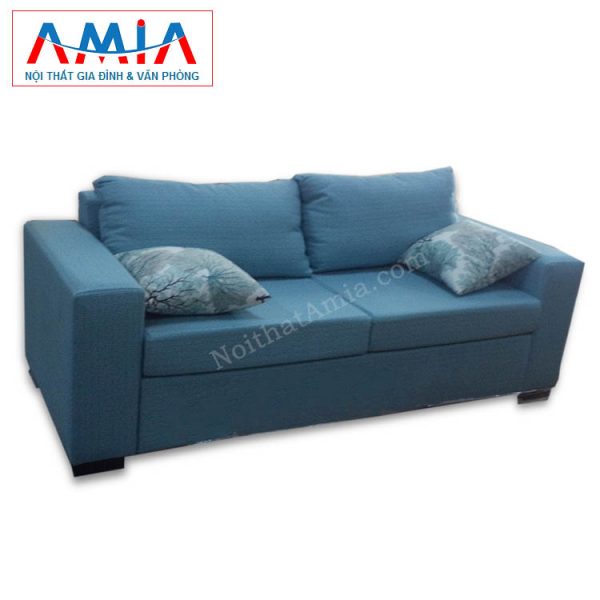 Hình ảnh cho mẫu sản phẩm sofa văng vải nỉ đẹp màu xanh da trời