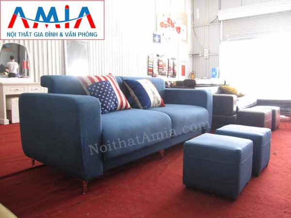 Hình ảnh cho mẫu ghế sofa văng nỉ đẹp 2 chỗ AmiA SFN104 đẹp hiện đại cho phòng khách đẹp