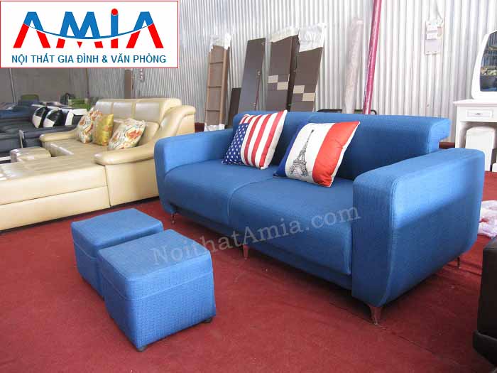Hình ảnh cho bộ sản phẩm sofa văng nỉ đẹp với thiết kế 2 chỗ ngồi tiện lợi AmiA SFN104