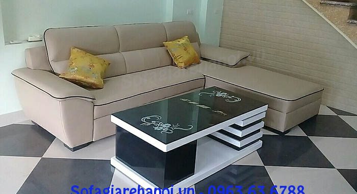 Hình ảnh cho mẫu sofa da góc chữ L đẹp cho căn phòng khách gia đình