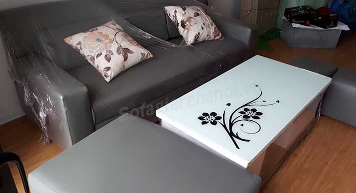Hình ảnh mẫu ghế sofa văng da đẹp mang phong cách thiết kế hiện đại và sang trọng