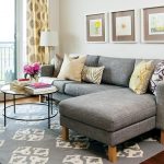 Hình ảnh bộ bàn ghế cho nhà chung cư nhỏ với phong cách thiết kế hiện đại với kiểu dáng sofa hình chữ L
