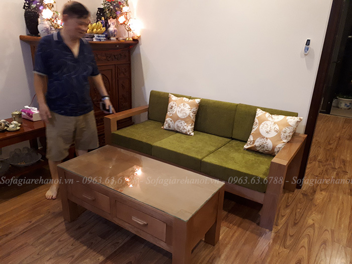 Hình ảnh mẫu ghế sofa văng gỗ đẹp tích hợp thêm phần nệm mút