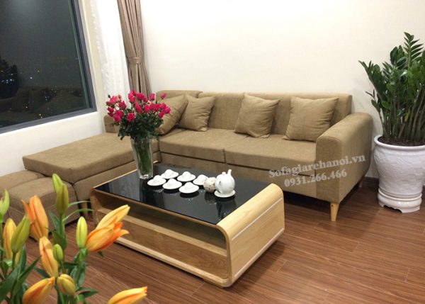 Hình ảnh Ghế sofa nỉ đẹp hiện đại kê cho phòng khách nhà chung cư