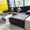 Hình ảnh Sofa da góc giá rẻ phòng khách hiện đại tại Hà Nội