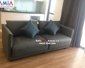 Hình ảnh Ghế sofa văng da giá rẻ Hà Nội thiết kế 2 chỗ hiện đại cho phòng khách chung cư