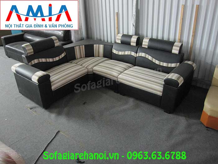 Hình ảnh mẫu ghế sofa góc giá rẻ da pha nỉ đẹp hiện đại và sang trọng