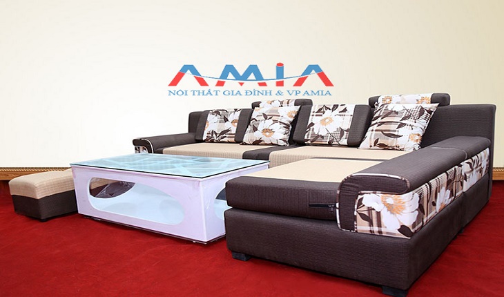 Hình ảnh cho mẫu sofa góc nỉ đẹp giá rẻ tại Nội thất AmiA