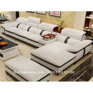 Hình ảnh mẫu ghế sofa đẹp da chữ L