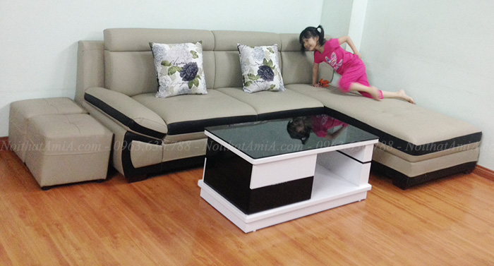 Hình ảnh Bài trí mẫu sofa da đẹp cho phòng khách gia đình Việt