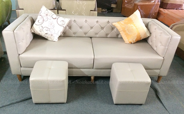 Hình ảnh Bàn ghế sofa nhỏ gọn thiết kế rút khuy hiện đại và thời thượng