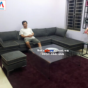 Hình ảnh Bộ bàn ghế sofa nỉ giá rẻ cho phòng khách lớn nhà phố, nhà chung cư