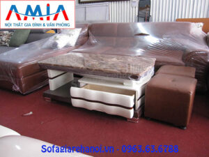 Hình ảnh mẫu bàn trà sofa đẹp đang được trưng bày tại Tổng kho Nội thất AmiA