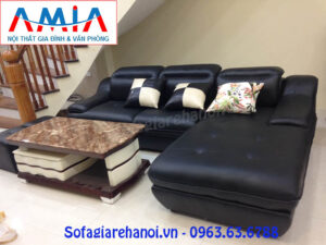 Hình ảnh cho mẫu bàn trà sofa mặt đá đẹp được phối hợp cùng bộ ghế sofa phòng khách đẹp gia đình