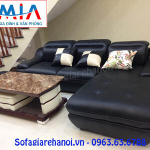 Hình ảnh cho mẫu bàn trà sofa mặt đá đẹp được phối hợp cùng bộ ghế sofa phòng khách đẹp gia đình