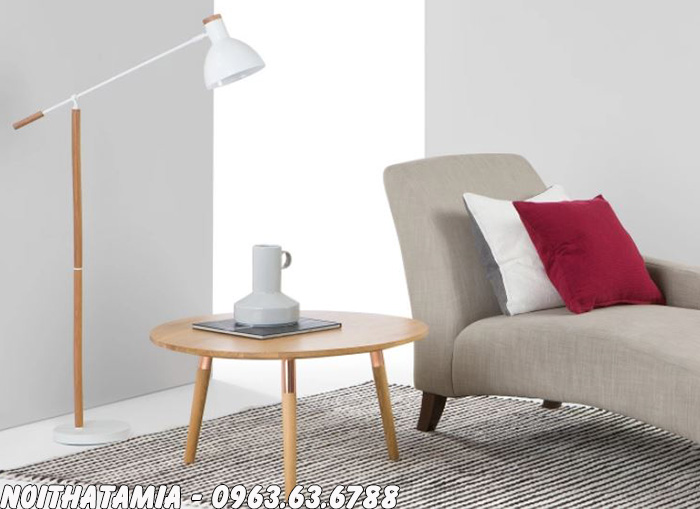 Hình ảnh Mẫu bàn trà sofa phòng ngủ kết hợp cùng ghế sofa đơn đẹp