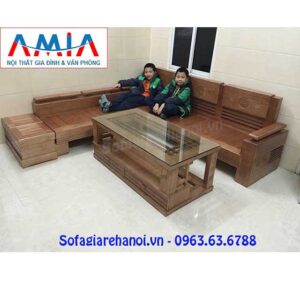 Hình ảnh bộ ghế sofa gỗ chữ L đẹp hiện đại thật sang trọng và đẳng cấp