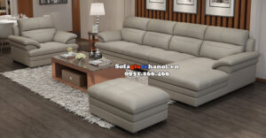 Hình ảnh Bộ ghế sofa đẹp da Hàn Quốc cao cấp cho phòng khách lớn