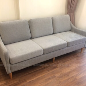 Hình ảnh Bộ ghế sofa nhỏ đẹp dạng văng nỉ thiết kế 3 chỗ hiện đại