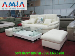 Hình ảnh mẫu ghế sofa nhỏ xinh đẹp với gam màu trắng hiện