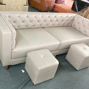 Hình ảnh Bộ ghế sofa nhỏ xinh thiết kế 2 chỗ kết hợp rút khuy phần lưng